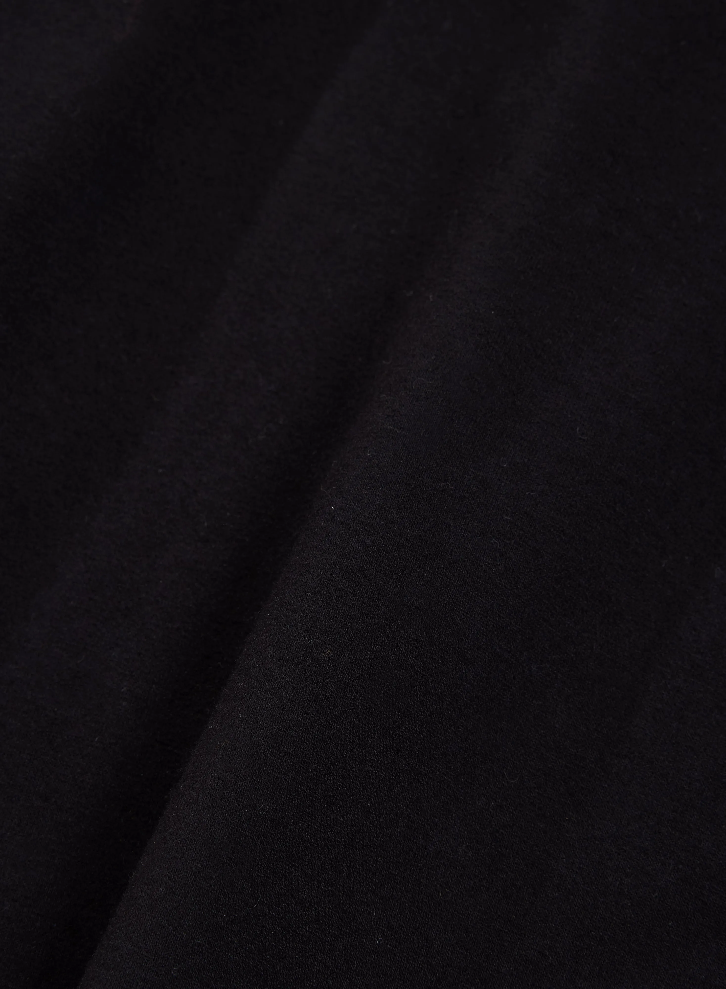 Gilet Zippé Noir Col Montant Manches Longues en Viscose et Élasthanne