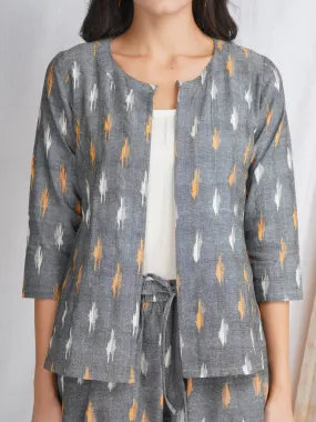 Grey Ikat Cotton Jacket