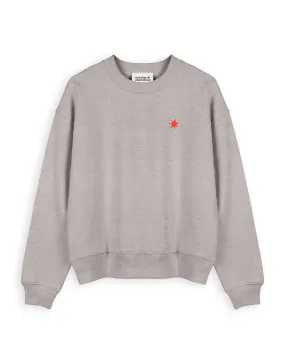 Grey Red Star Organic Cotton Jumper