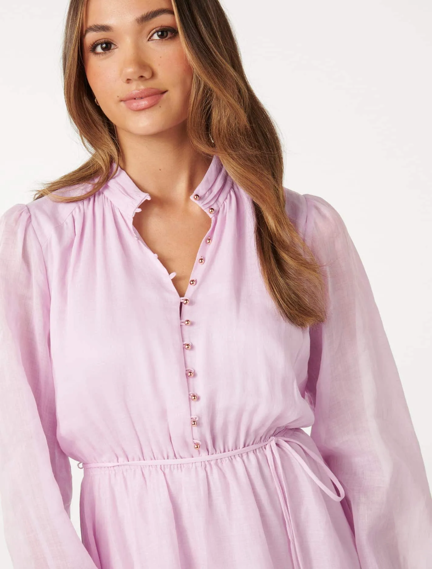 Gwen Petite Button Up Midi Dress
