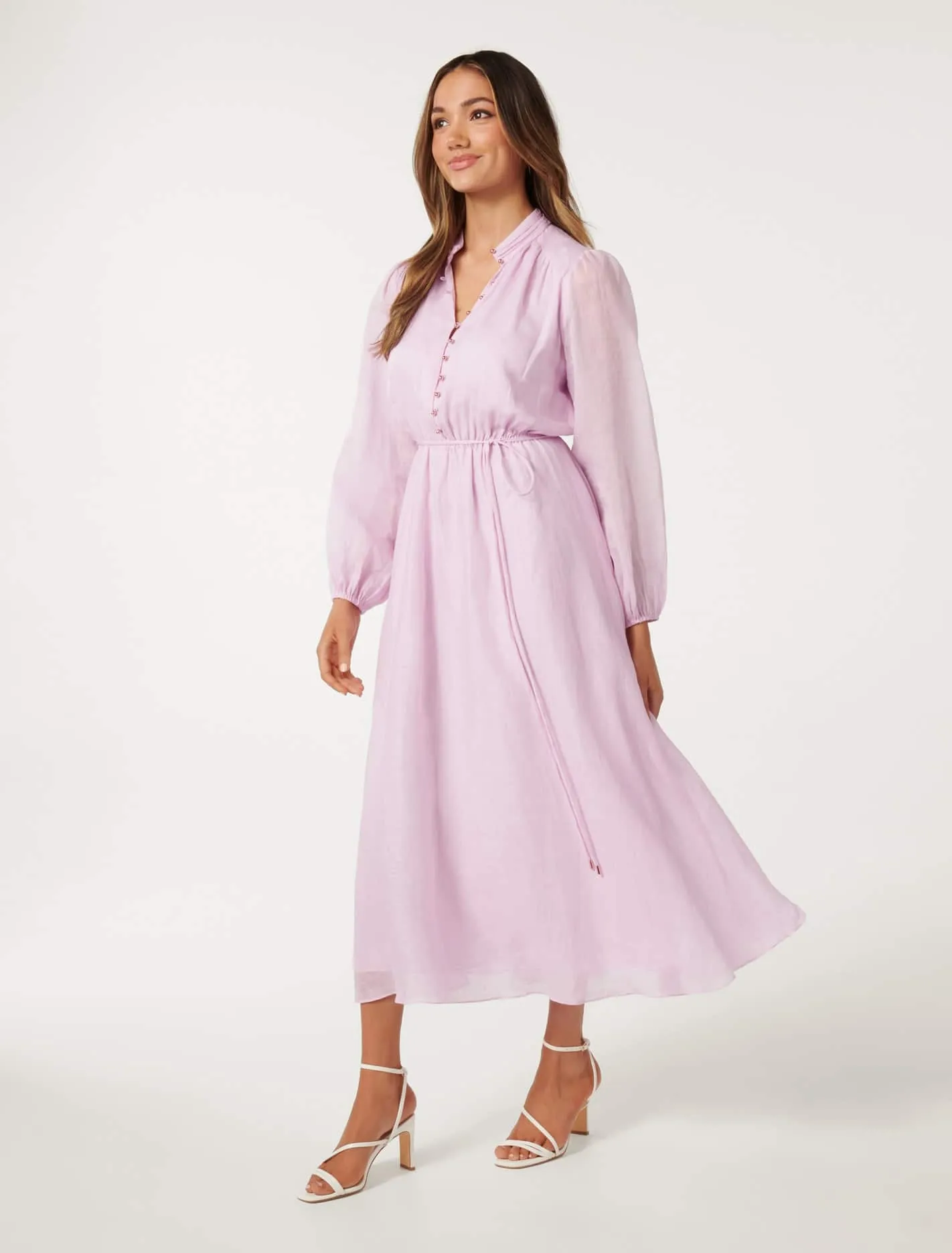 Gwen Petite Button Up Midi Dress