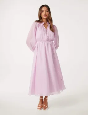 Gwen Petite Button Up Midi Dress