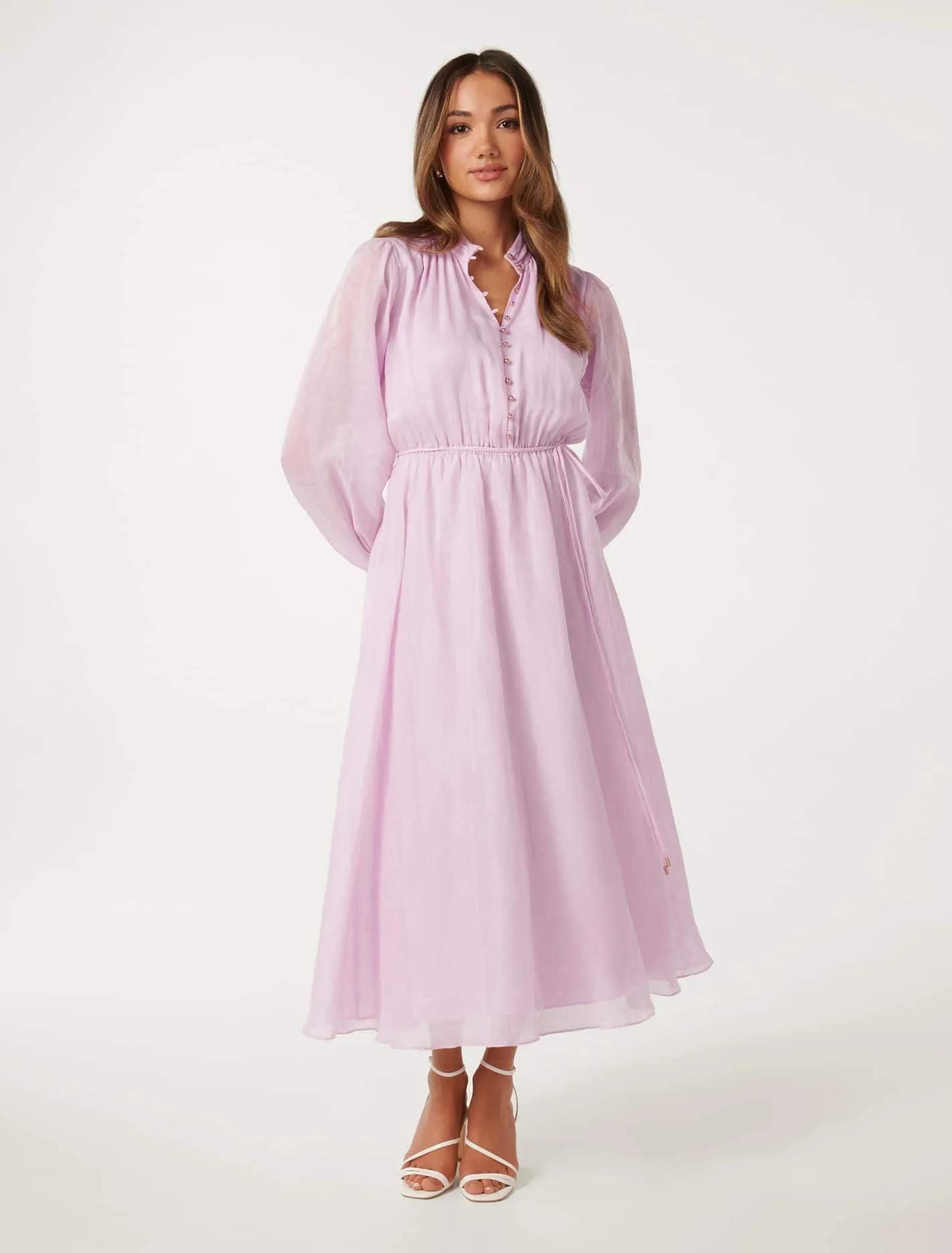 Gwen Petite Button Up Midi Dress