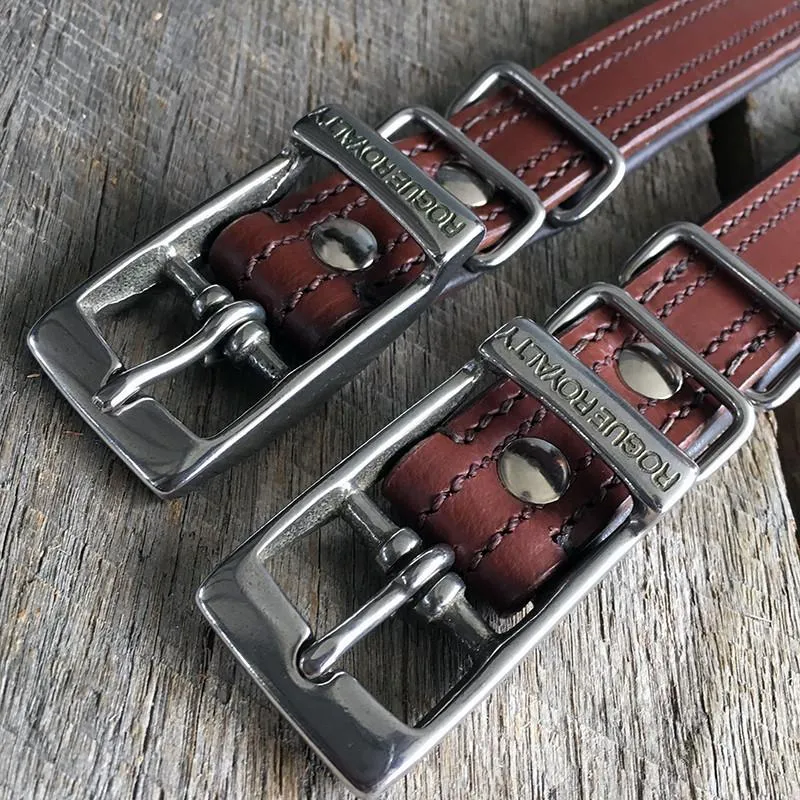 Hand Made Leather Dog Collar - Tuscan Brown (Slim Fit)