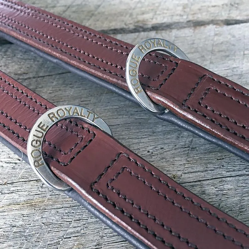 Hand Made Leather Dog Collar - Tuscan Brown (Slim Fit)
