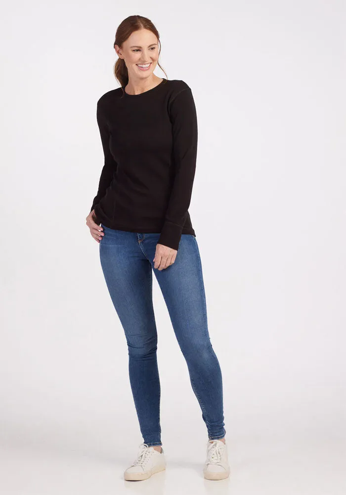 Hannah Long Sleeve Top • Final Sale Deals! - French Roast