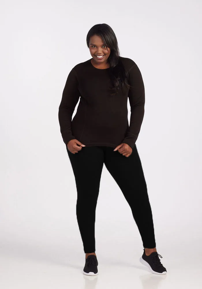 Hannah Long Sleeve Top • Final Sale Deals! - French Roast