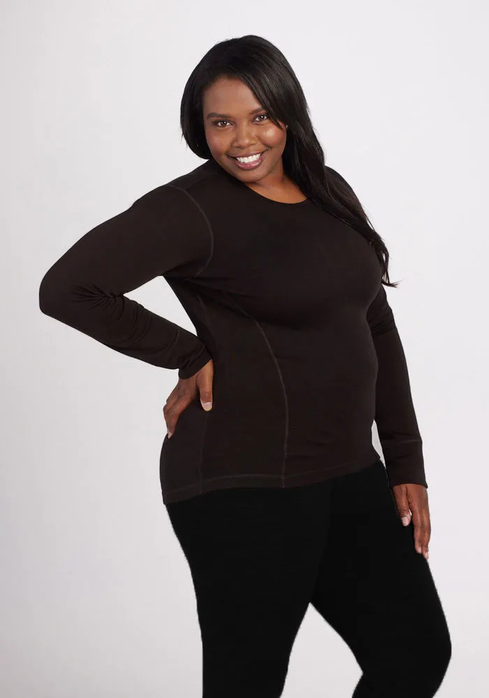 Hannah Long Sleeve Top • Final Sale Deals! - French Roast