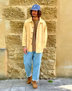 Herringbone French Cotton Twill Chore Jacket Camel