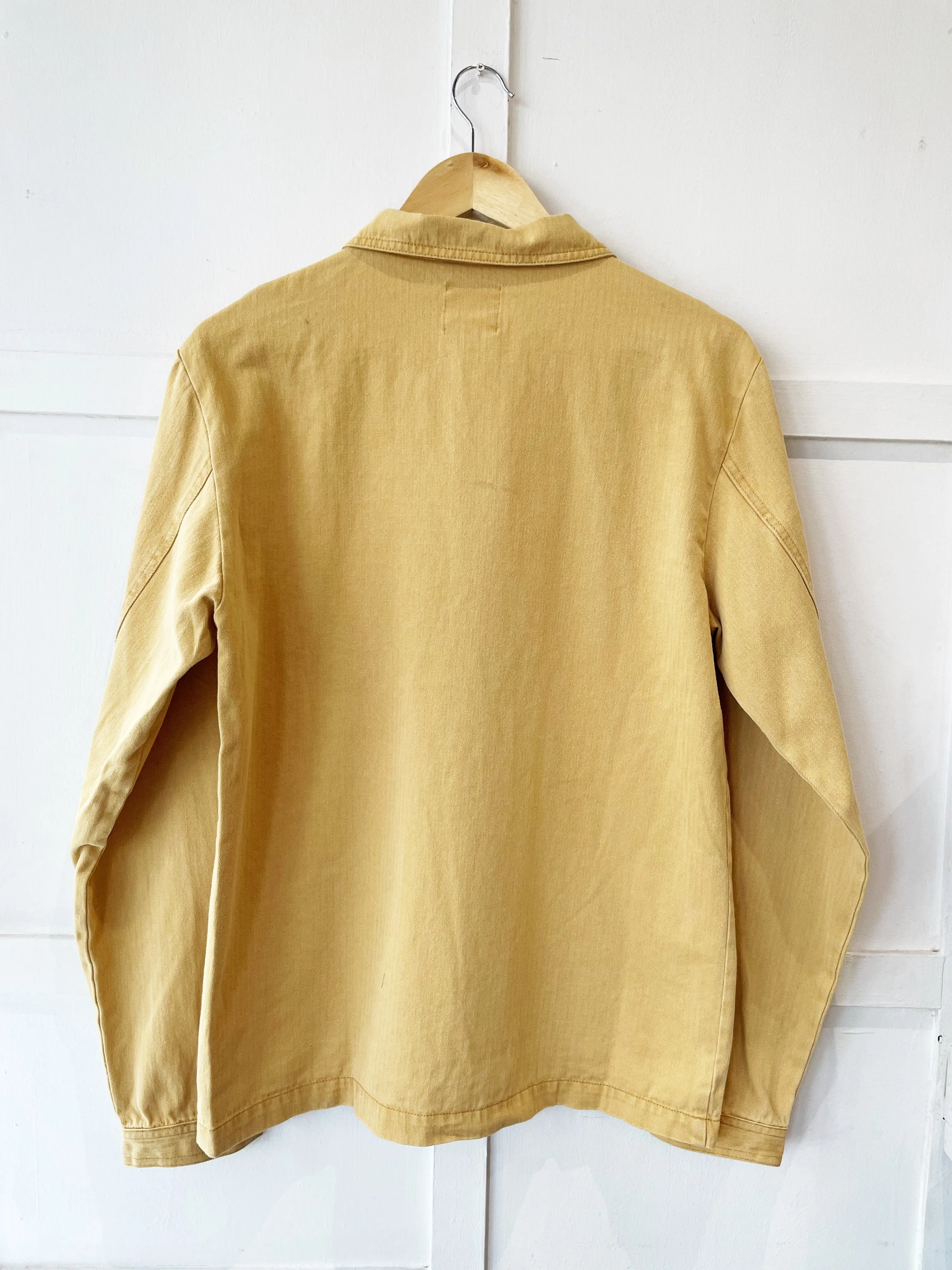 Herringbone French Cotton Twill Chore Jacket Camel