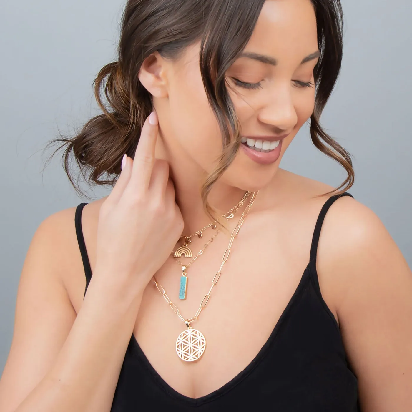 Howard's - Layer Me Heart Chain Necklace - Gold, 18 Inch