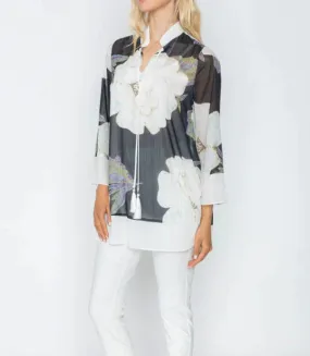 IC COLLECTION 5615T Tassel Tie Top