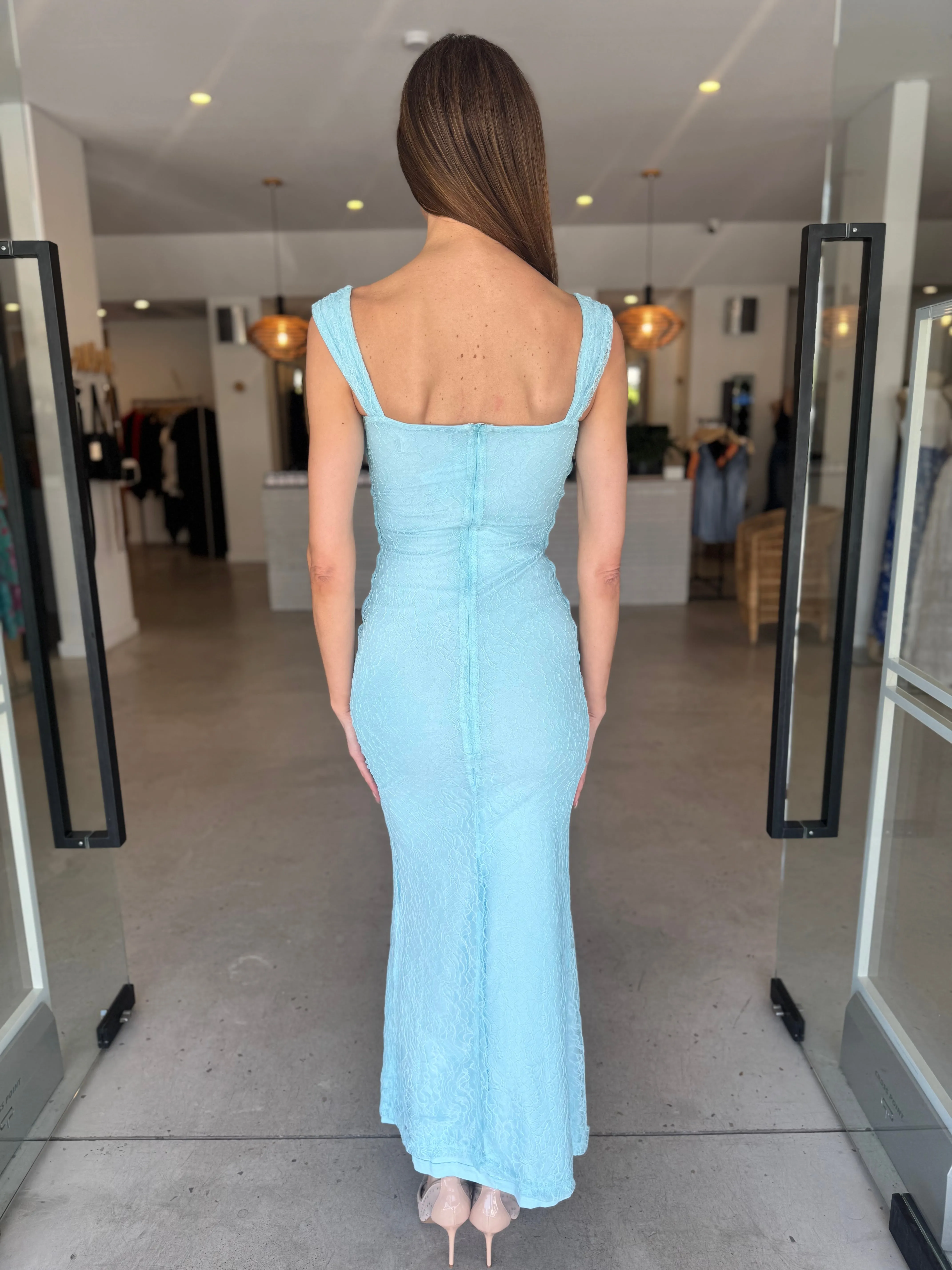 IMOGEN MIDI DRESS BABY BLUE