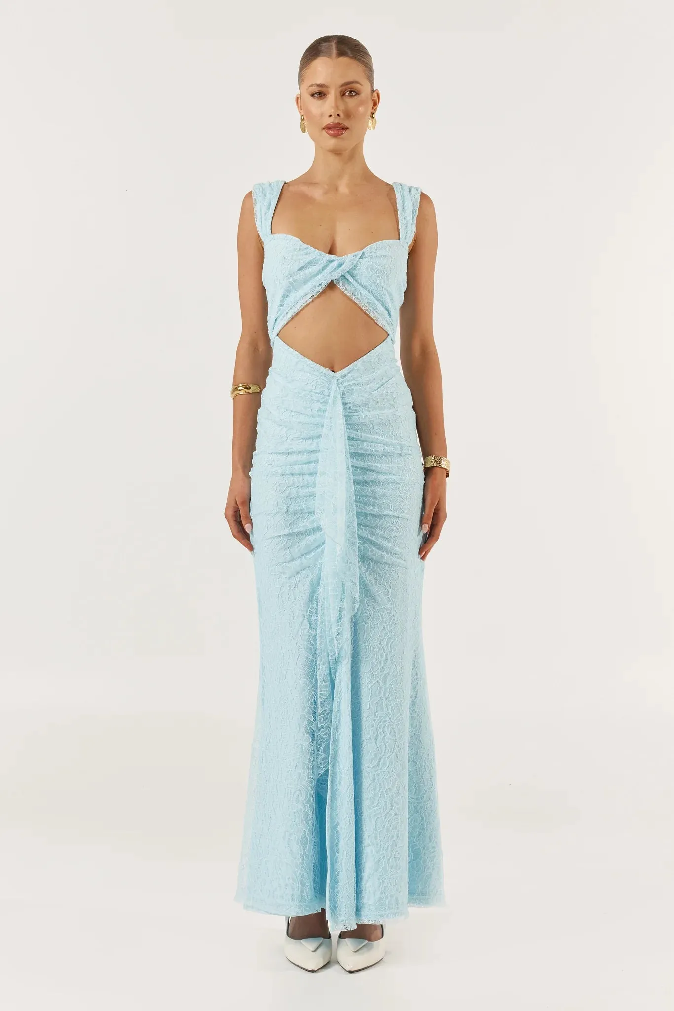 IMOGEN MIDI DRESS BABY BLUE