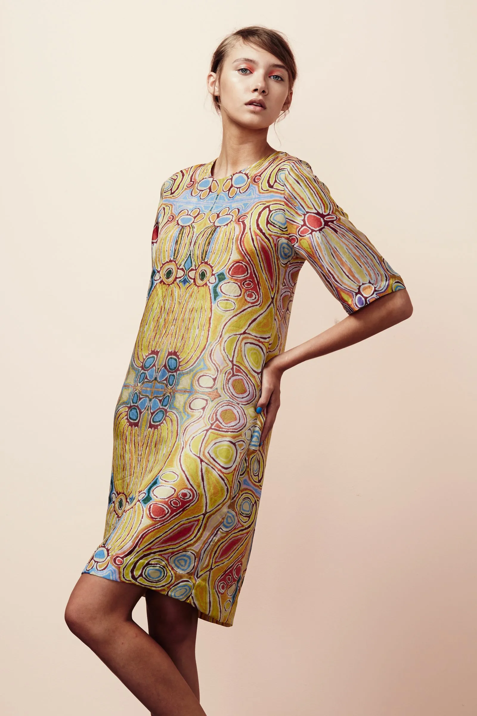 Indigenous Printed Shift Dress