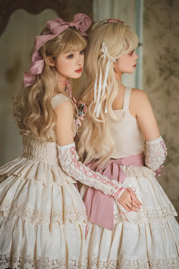 Ivory [Forest Waltz] Embroidery Sweet Elegant Lolita Suspender Top
