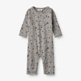 Jumpsuit Theis | Baby - winter sky fishing