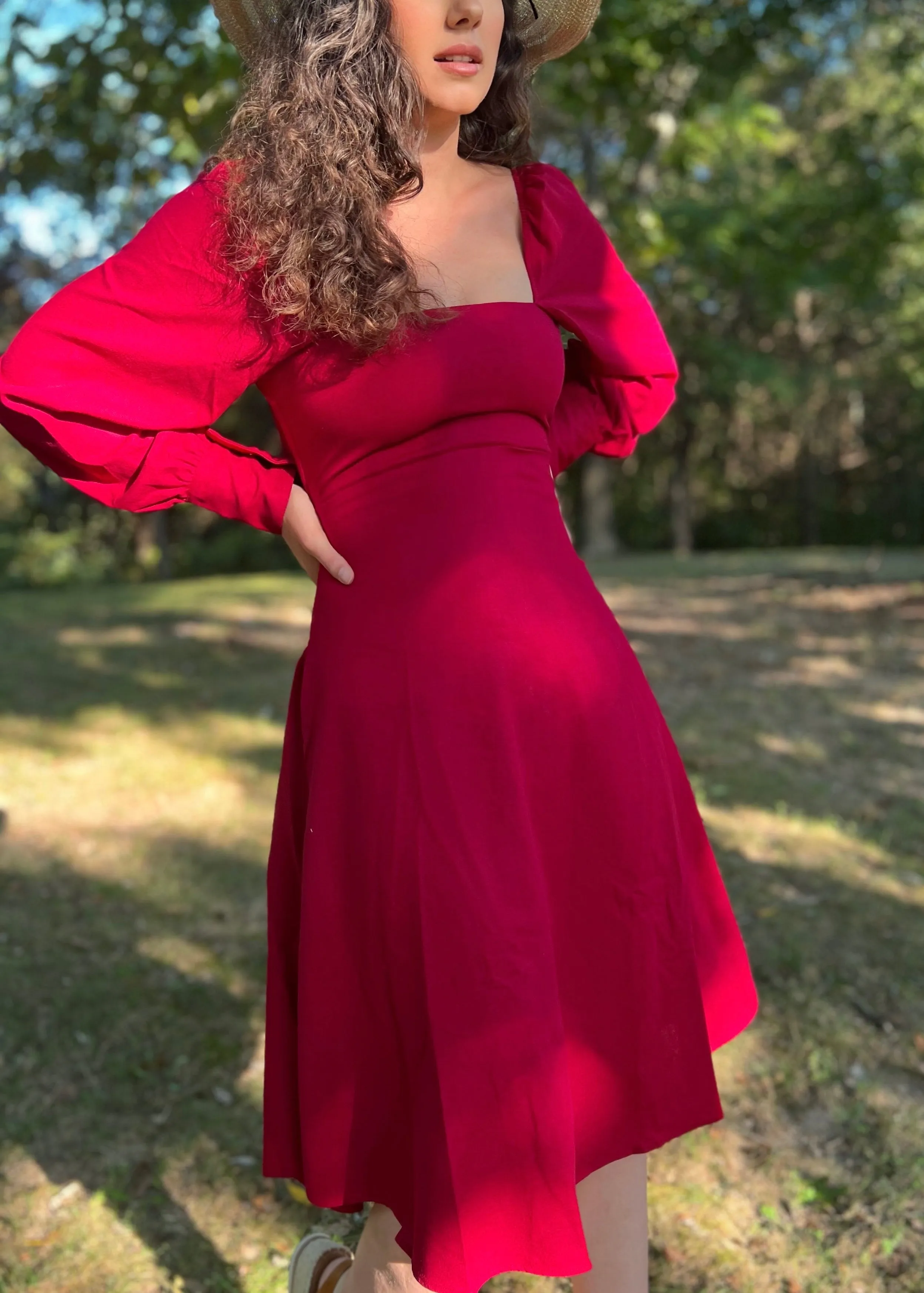 Juniper Dress in Merlot