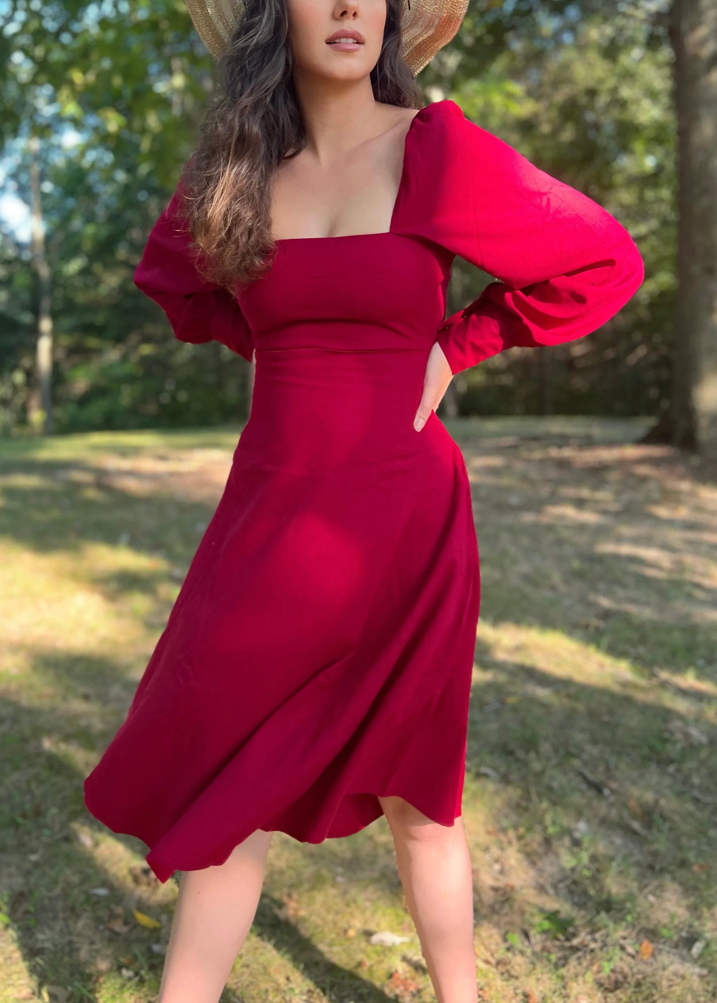 Juniper Dress in Merlot