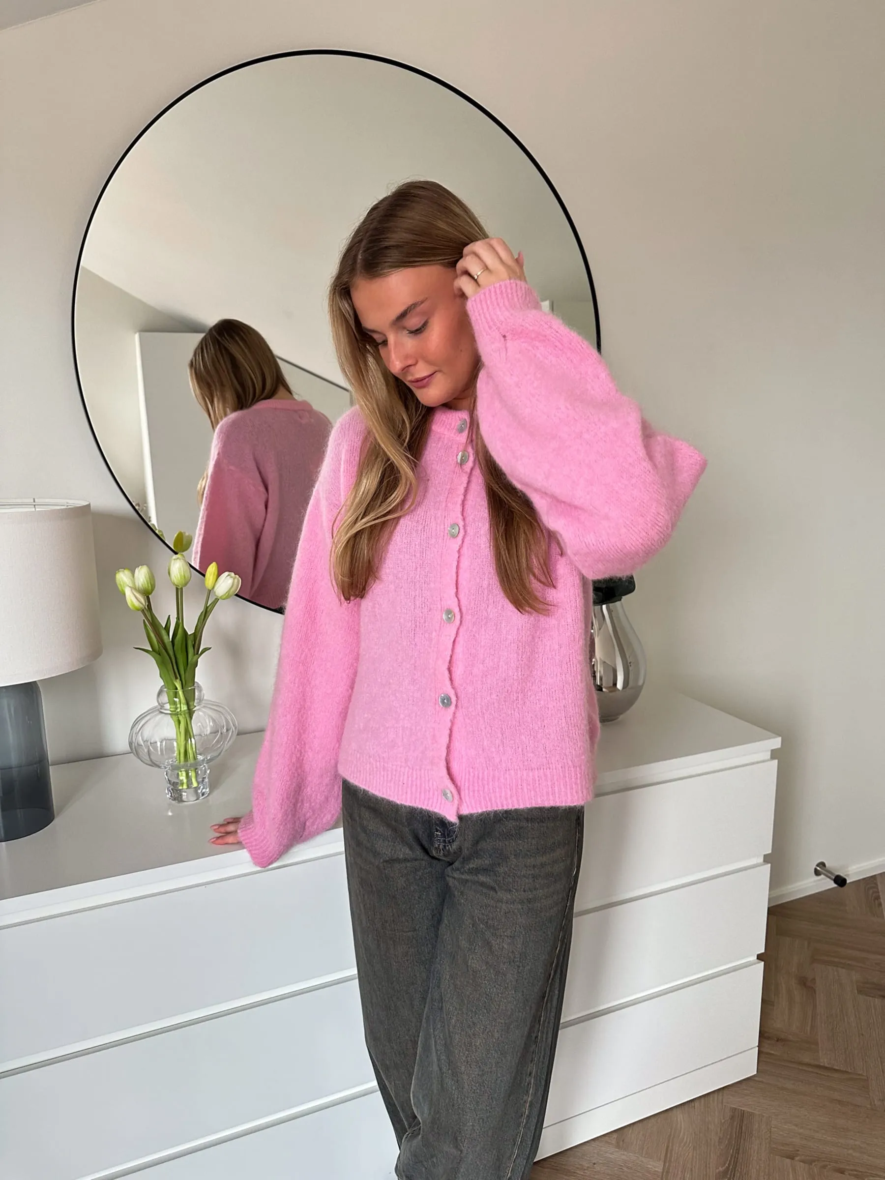 Kae Knit Cardigan - Blush