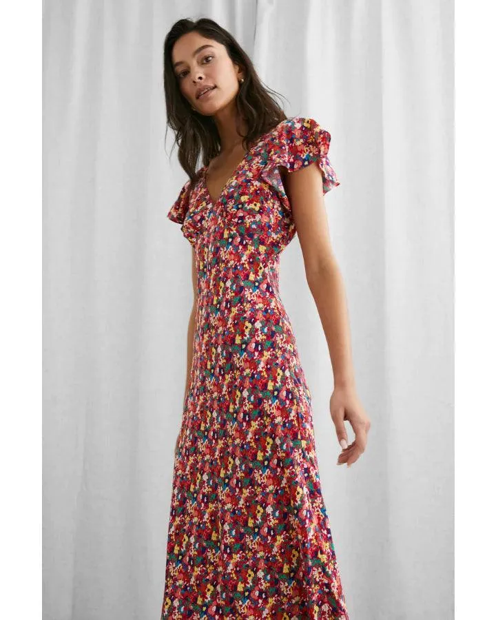 Kenz Scarlet Floral Dress