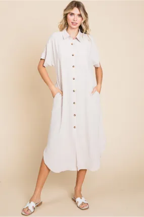 Kimono Sleeve Midi Dress