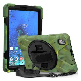Lenovo Tab M8 360 swivel silicone case - Army Green
