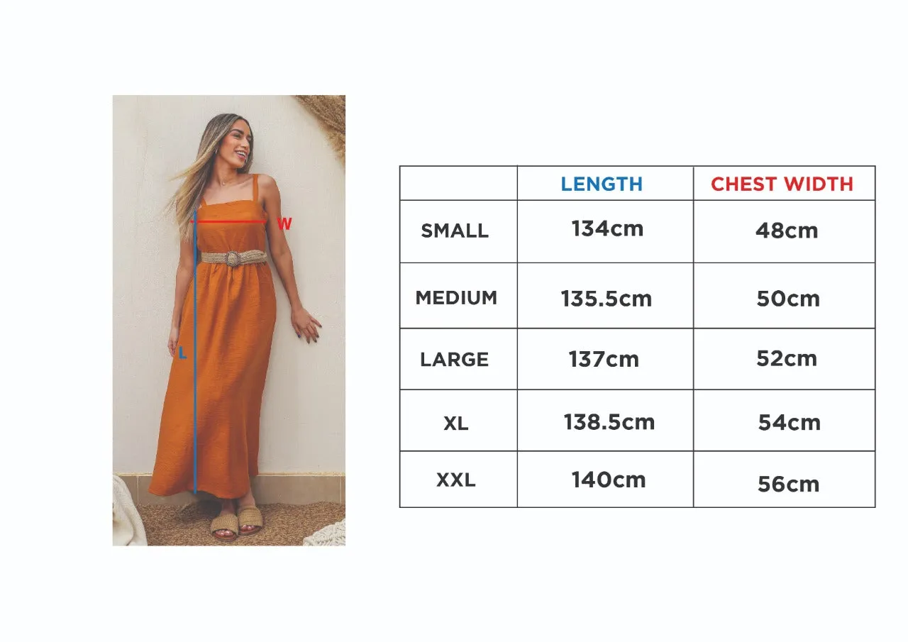 Linen Midi Dress Beige
