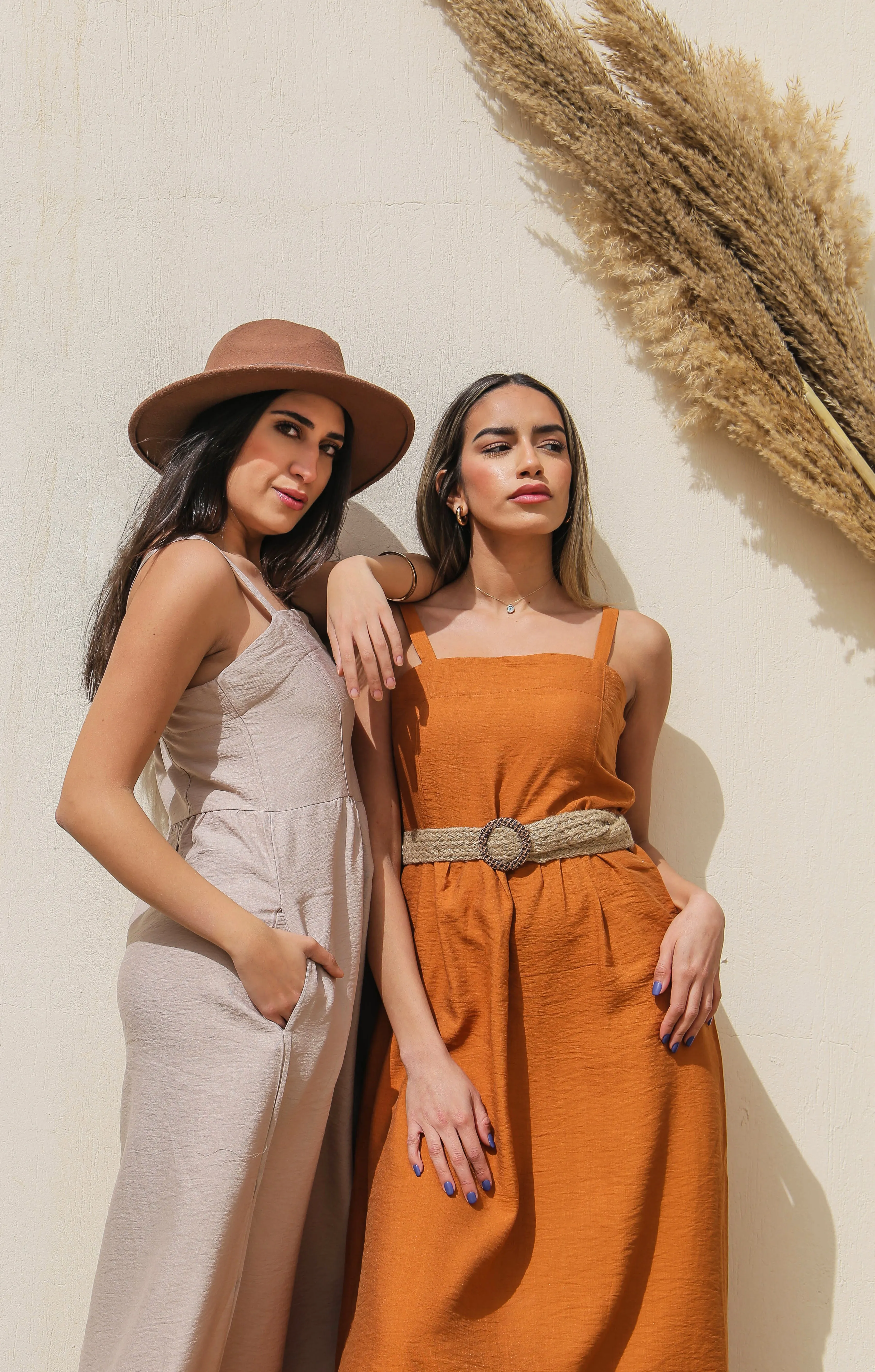Linen Midi Dress Beige