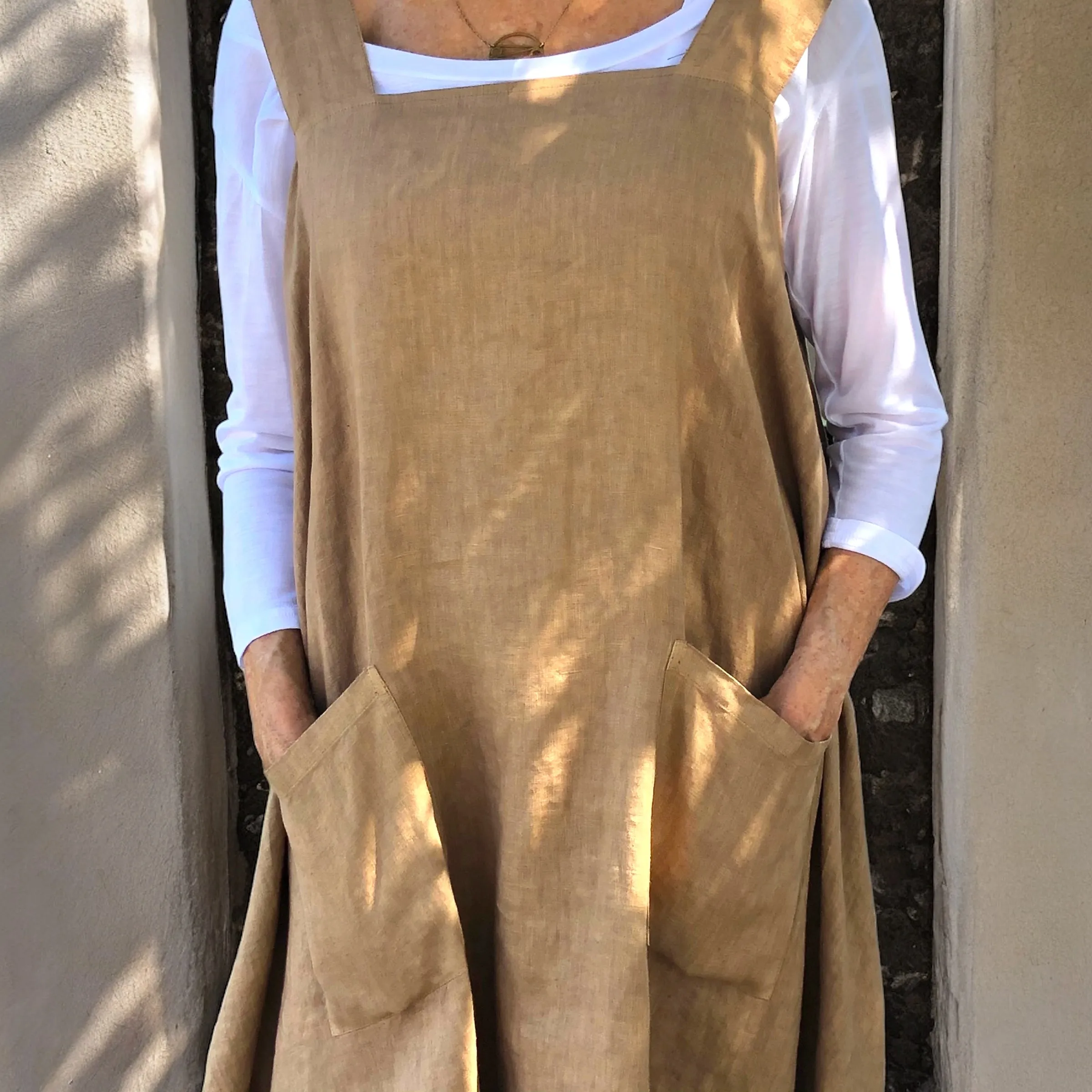 Linen Pinafore Dress