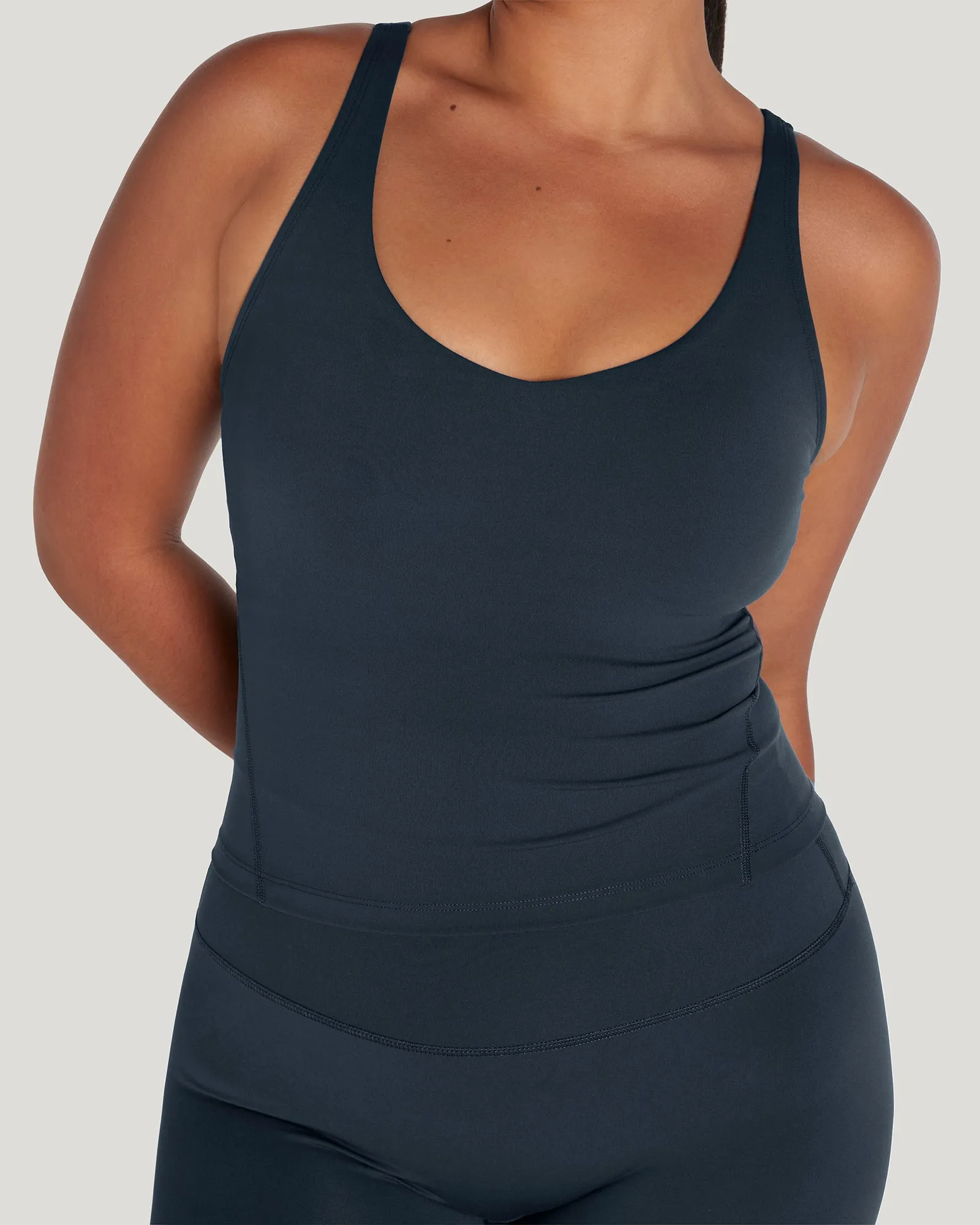 LUXE BROOKE LONGLINE TOP - ALLOY