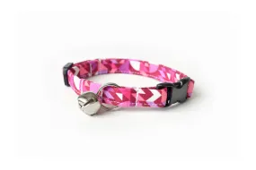 Magenta Pink Geometric Shapes Cat Collar