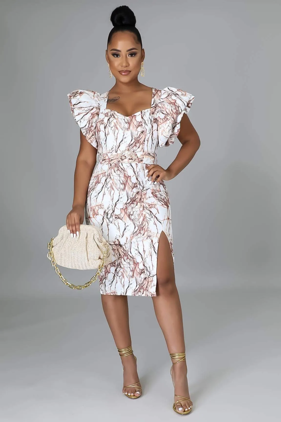 Marble Pencil Dress