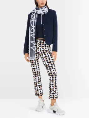 Marc Cain Navy Solid blazer with patch pockets