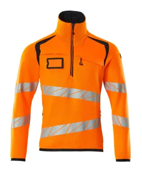 Mascot® Mens Accelerate Safe Knitted Jumper With Half Zip
