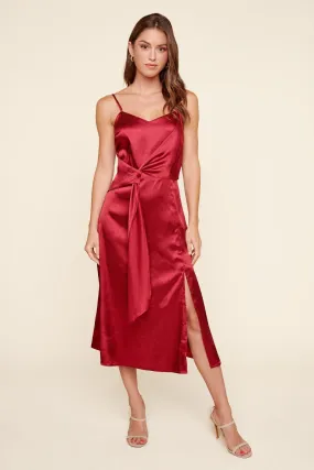 Maxine Satin Midi Dress