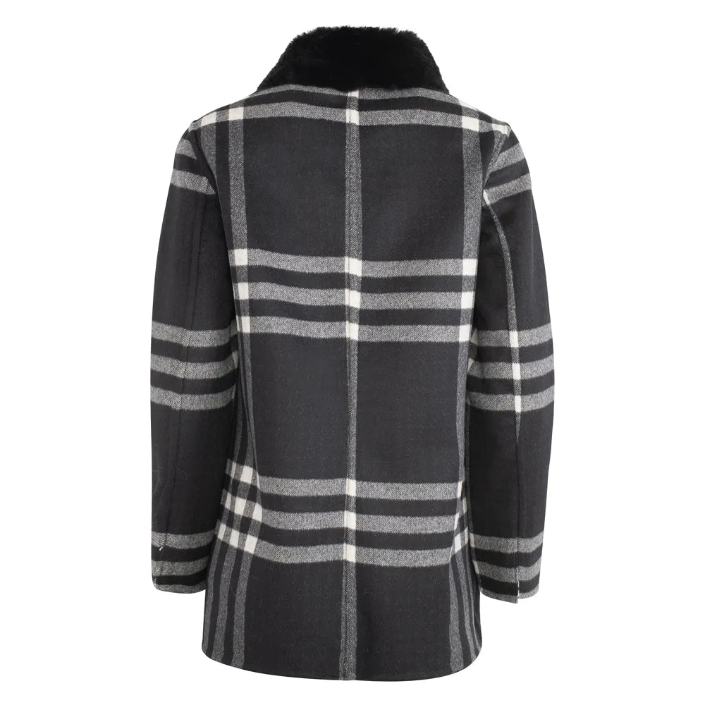 MEGAN Cashmere cardigan with Rex rabbit fur front