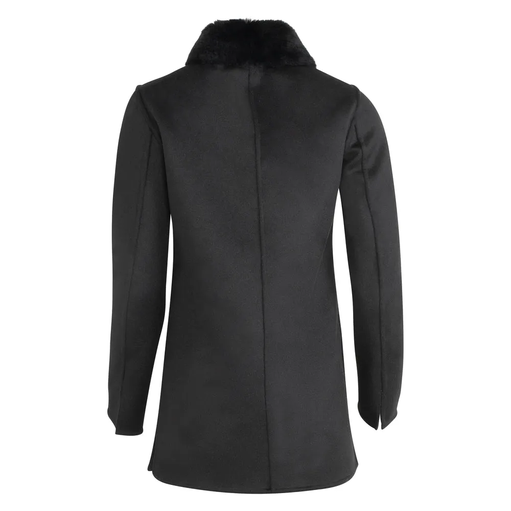 MEGAN Cashmere cardigan with Rex rabbit fur front