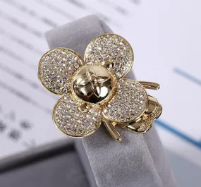 Meliora Golden Flower Brooch
