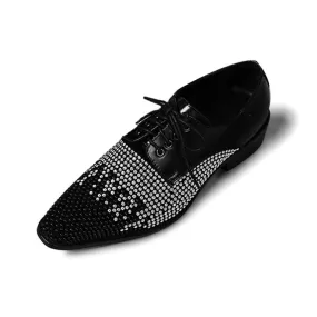 Mens Low Top Lace up Oxfords with Decoration