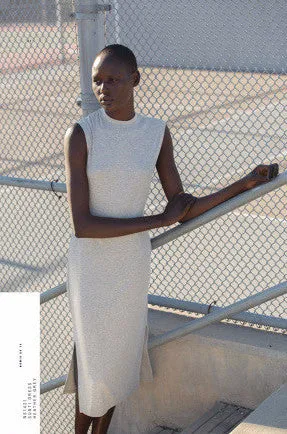 Midi Mockneck Dress - Heather Grey