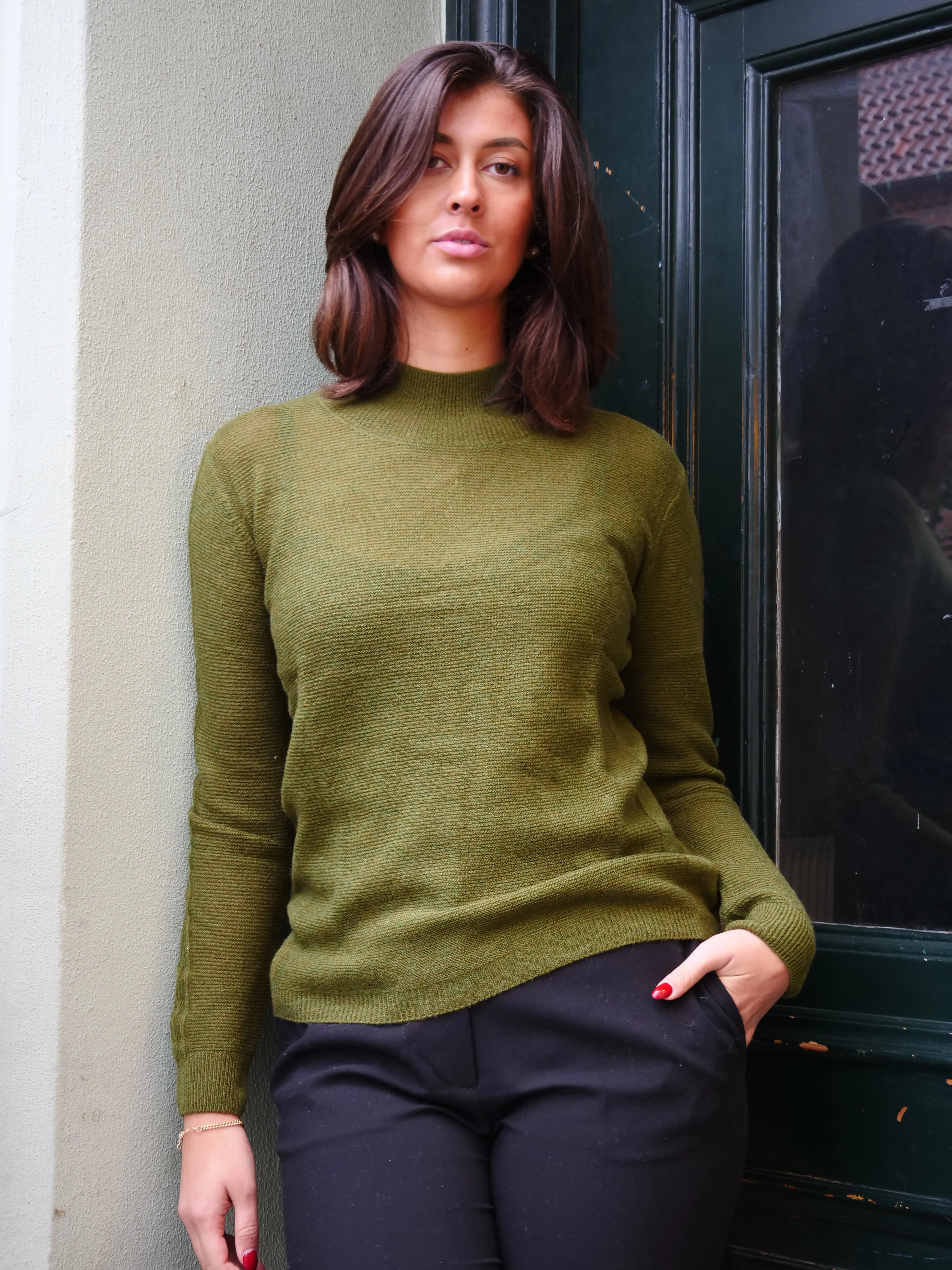 MKI Sweater - 100% Wool - Accessories - Green
