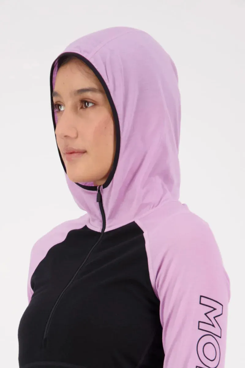 MONS ROYALE Women's Bella Tech Merino Air-Con Raglan Hood