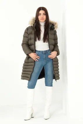MPL Women's Regular Fit Lined Hooded Comfortable Coat 5010 - Ladispoli