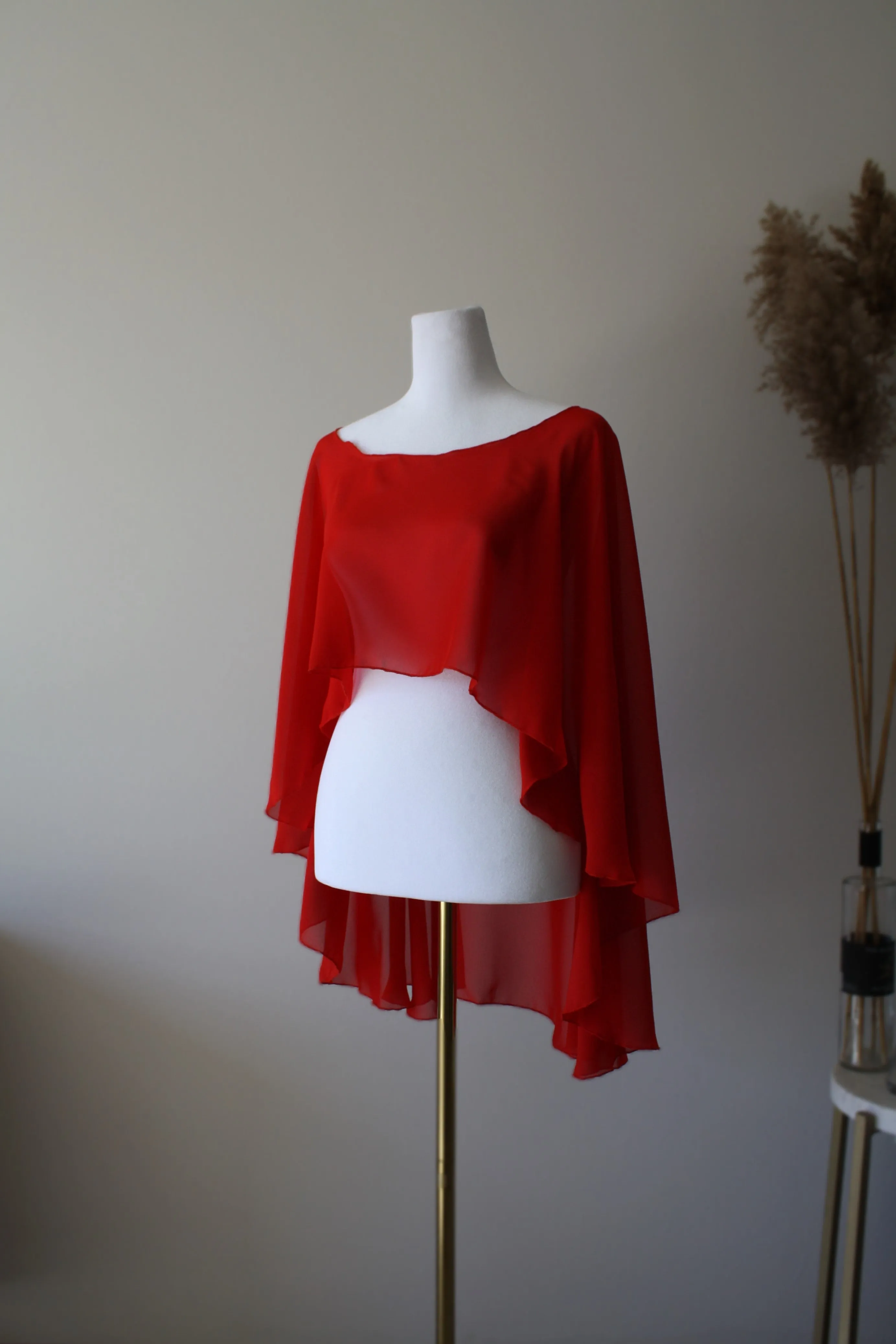 Navy Blue Chiffon Bolero