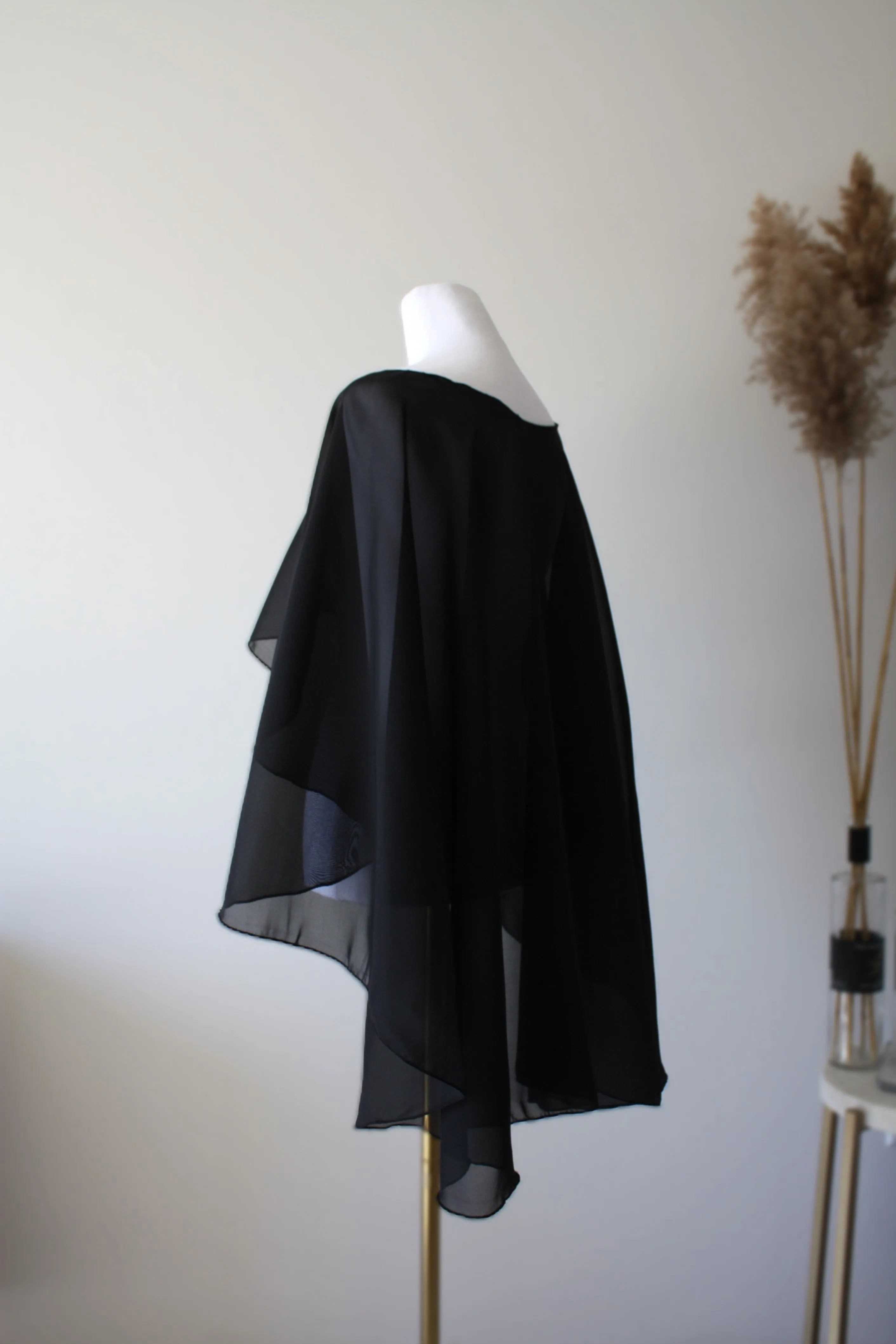 Navy Blue Chiffon Bolero