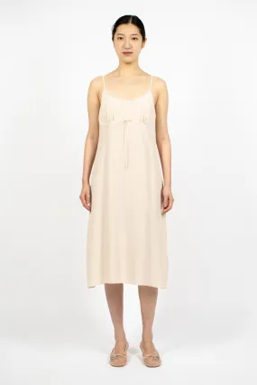 Negligee Bow Slip Dress Nude