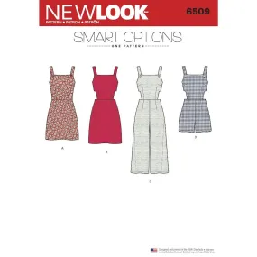 Newlook Pattern 6509 Women’s Jumper, Romper, and Dress with Bodice Variations