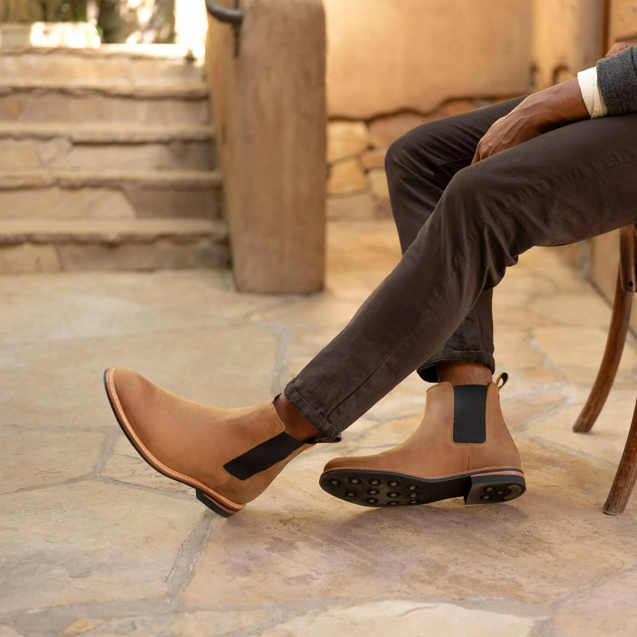 Nisolo Tobacco All-Weather Chelsea Boot