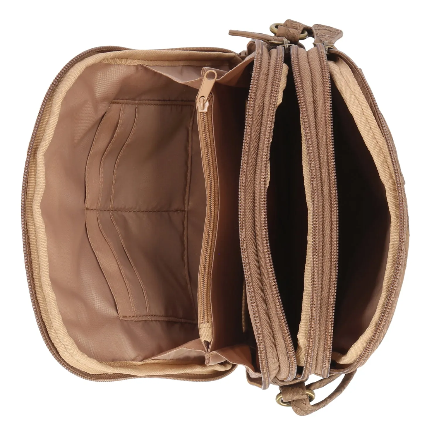 North South Zip Around Crossbody Bag